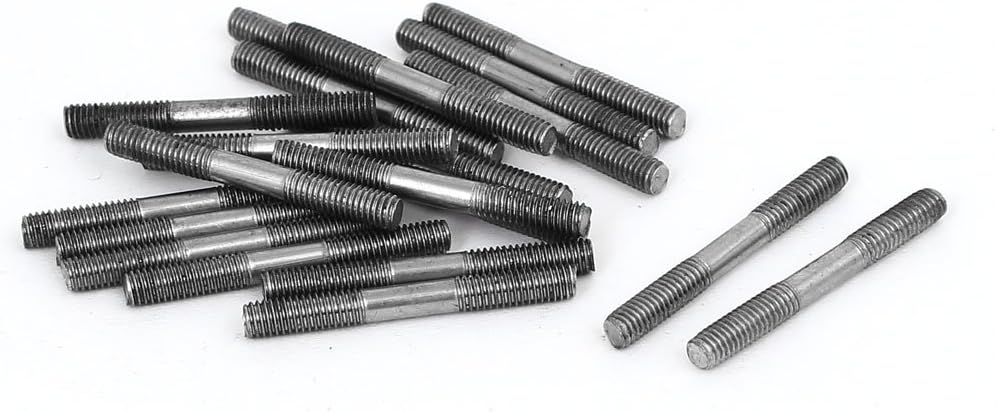 M3x25mm 304 Stainless Steel Double End Threaded Stud Screw Bolt 20pcs