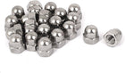 Acorn Hex Cap Nuts - 20Pcs M8 Dome Nuts 316 Stainless Steel Hexagon Decorative Cap Nut for Screws Bolts Silver Tone