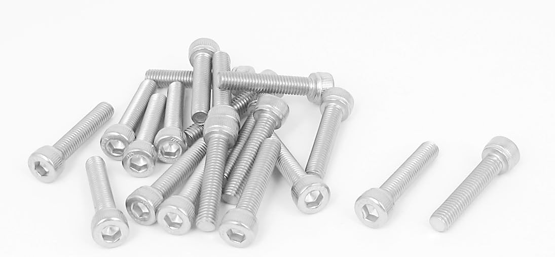 M5x25mm 304 Stainless Steel Hex Key Bolt Socket Head Cap Screws 20pcs