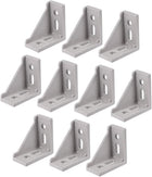 Inside Corner Bracket Gusset, 60mm x 60mm for 3030 Series Aluminum Extrusion Profile, 10 Pcs (Silver)