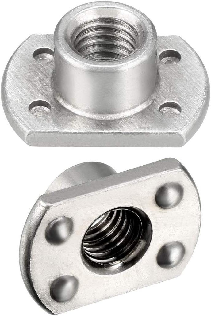 Weld Nuts,M8 Tab Base UNC Carbon Steel Machine Screw 4 Projection Silver 25Pcs