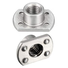 Weld Nuts,M8 Tab Base UNC Carbon Steel Machine Screw 4 Projection Silver 10Pcs