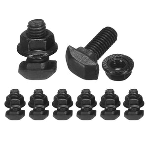 8pcs M5x12mm t Slot Drop-in Bolt, Carbon Steel Hammer Head Bolts t Shape Stud Sliding Screw with M5 Hexagon Flange Nuts for European Standard 20 Series Aluminum Profile