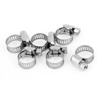 6 Pcs Stainless Steel 6mm to 12mm Hose Pipe Clamps Clips Fastener