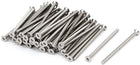 M3x50mm 304 Stainless Steel Flat Head Hex Socket Screws Fasteners DIN7991 60pcs