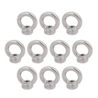 Lifting Eye Nut M6 Female Thread 304 Stainless Steel Round Shape for Rope Fitting Pack of 10