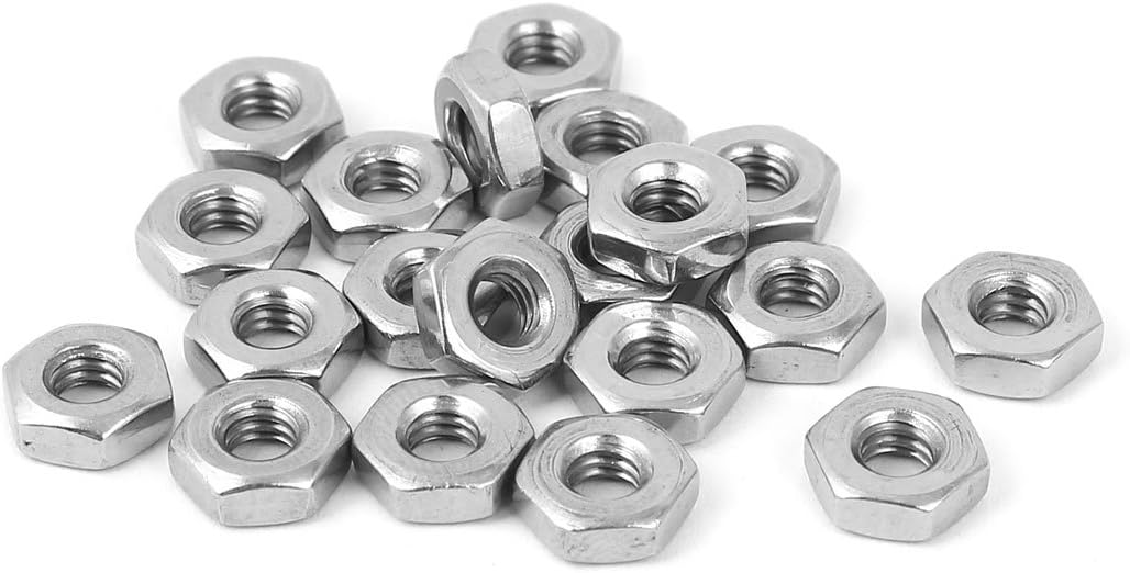 Hex Nuts, 8#-32 UNC Stainless Steel Thread Hexagon Nut 20pcs