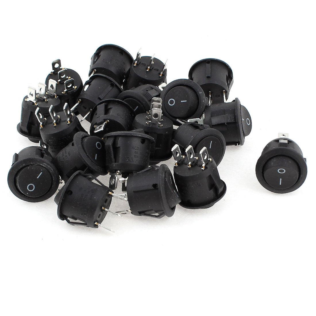 20x KCD1 Round 3P SPDT ON/Off Rocker Power Switch 125V/10A 250V/6A