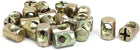 20pcs M6x13mm Barrel Bolt Cross Dowel Slotted Furniture Nut for Beds Chairs