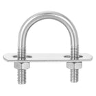 Round U-Bolts, 6 Sets 27mm(1.06") Inner Width 45mm Length M6 304 Stainless Steel U Clamp Bolt with Nuts and Plates, for Boat Trailer