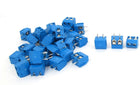 AC 300V 10A 2 Pin 5mm Pitch PCB Mount Screw Terminal Block 40 Pcs Blue
