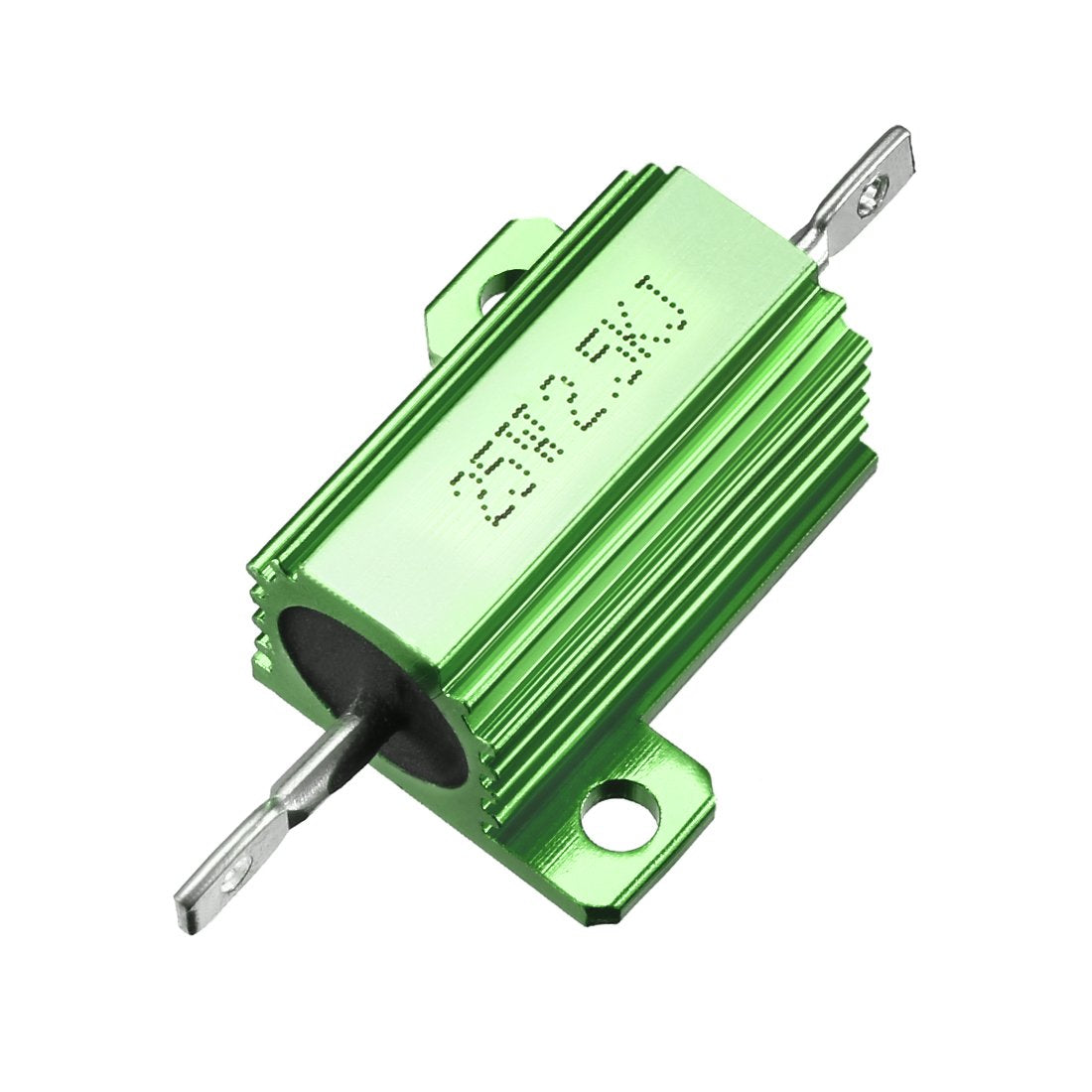 25W 2.5k Ohm 5% Aluminum Housing Resistor Screw Tap Chassis Mounted Aluminum Case Wirewound Resistor Load Resistors Green 1 pcs