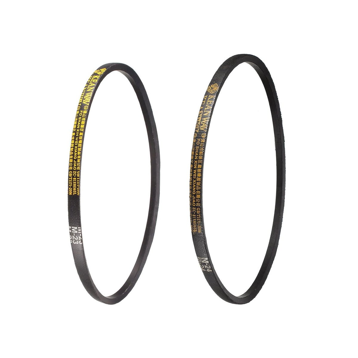 M-23, M24 Drive V-Belt 23", 24" Pitch Length Industrial Power Rubber Transmission Belt 2pcs
