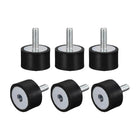 Rubber Mounts 6pcs M6 Male/Female Vibration Isolator Shock Absorber, for Garage Motor Air Compressor Car Boat Bobbins, D25mmxH15mm