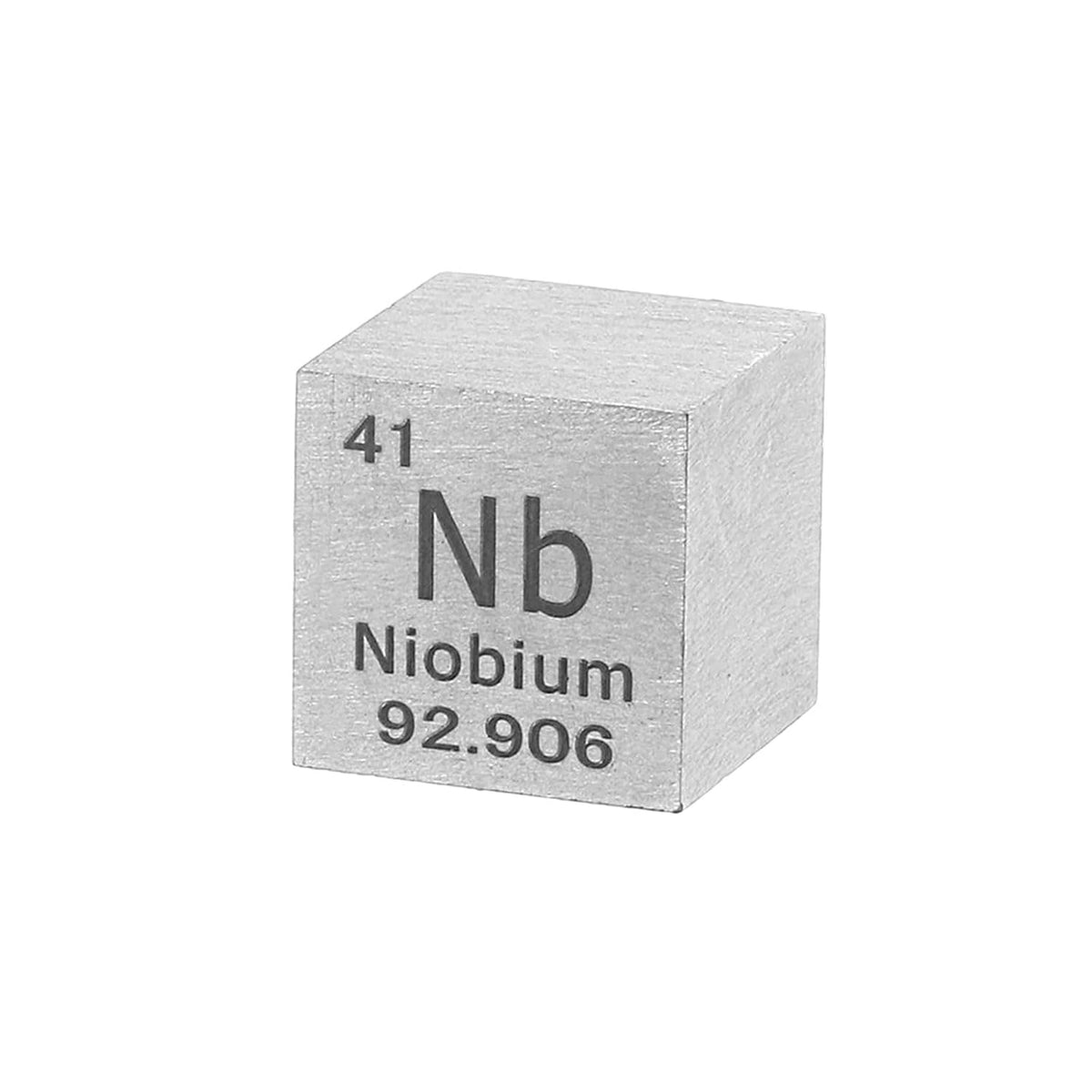 Niobium Cube, 0.5 Inch High Density Metal Element Cube Metal Density Cube for Chemical Elements Collection Science Education Experiment Application, Silver