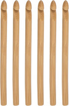 Wooden Bamboo Crochet Hook 9.0mm US Size M (Size 13) Chunky Knitting Needles for DIY Craft Yarn 6Pcs