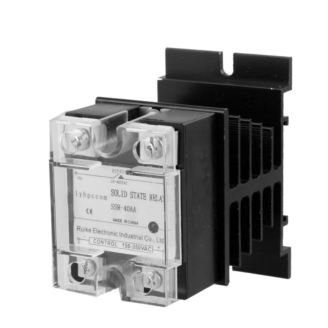 40A AC-AC A Solid State Relay SSR AC 150-350V/24-480V + Heat Sink