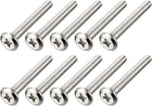 M6x50mm Phillips Head Screws Furniture Bolts Fastener Carbon Steel 10pcs