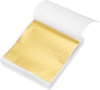 120pcs Leaf Sheets, 3.5" x 3.5" Metallic Foil Leaf Paper for DIY Crafts, Furniture, Nails, Paintings Decoration Gold Yellow