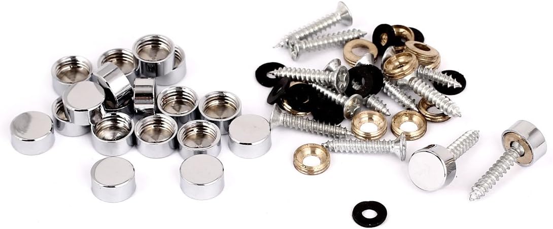Wardrobe 10mm Dia Round Cap Decor Glass Mirror Screw Nails 20Pcs