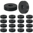 18 Pcs Multi Purpose Rubber Spacer, 0.5" OD x 1.5" ID x 0.4" Thickness Anti-Vibration Isolation Rubber Bushings Grommets Spacers Washers for Home Cars Boat Accessories (Black)