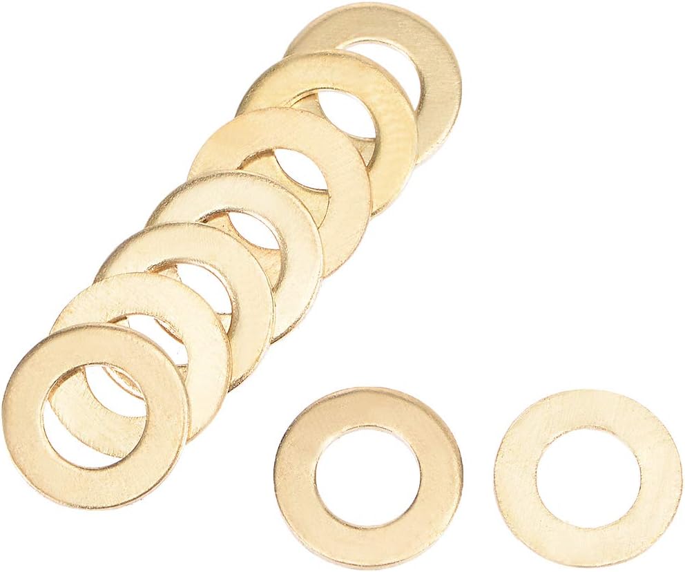 100Pcs 4mm x 8mm x 0.5mm Copper Flat Washer for Screw Bolt