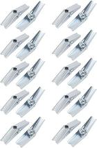 M8 Dia Female Thread Spring Loaded Hollow Wall Anchor Toggle Wing Nut 20pcs