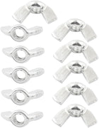 1/4 Inch Female Thread Wingnut Butterfly Wing Nut Silver Tone 11pcs