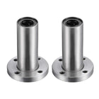 12mm Linear Ball Bearings LM12UU Extra Long Round Flange LMF12LUU, 12mm Bore, 21mm OD, 57mm Length 2pcs