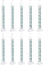 10 Pcs Epoxy Tubes Static Mixer, 3.27-inch Plastic Resin Mixing Nozzle Flat Buckle for AB Glue Adhesive Gun Applicator 50ml Cartridges, Green