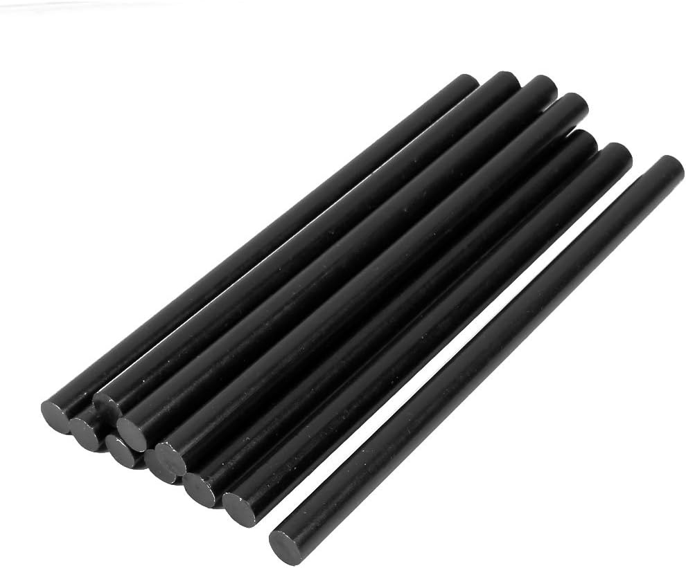 LinkMejor 10Pcs 200mm x 11mm Hot Melt Glue Stick Black for Electric Tool Heating Glue Gun