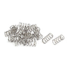 Compression Spring,304 Stainless Steel,9mm OD,0.8mm Wire Size,20mm Free Length,Silver Tone,20Pcs
