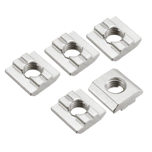 Slide in T-Nut, M8 Threaded for 3030 Series Aluminum Extrusions Profile, Pack of 15