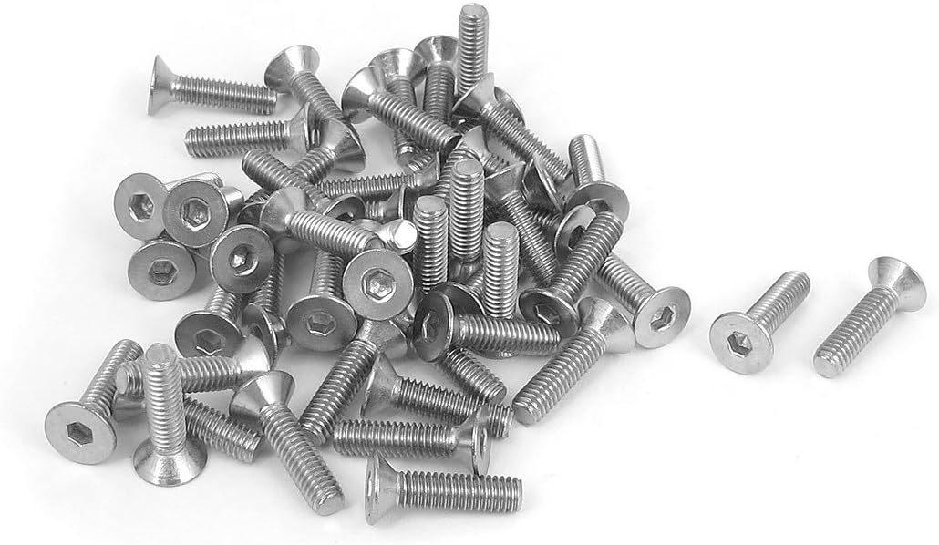 M4 x 16mm Metric Hex Socket Countersunk Flat Head Screw Bolts 50PCS