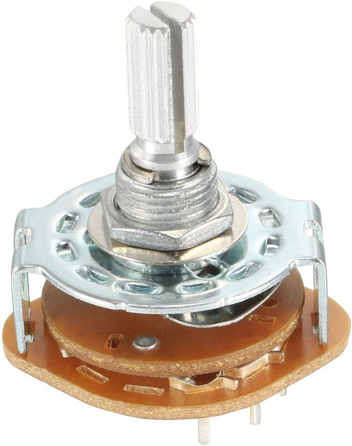 2P3T 2 Pole 3 Position Selectable Single Deck Band Channel Rotary Switch Selector