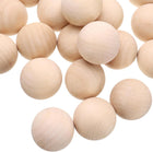 30pcs Round Wood Balls 40mm Diameter Unfinished Solid Wooden Beads, Small Natural Craft Balls for DIY Craft Projects Art Ornaments
