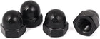 Acorn Hex Cap Nuts - 4Pcs M12 Dome Nuts Carbide Steel Hexagon Decorative Cap Nut for Screws Bolts Black