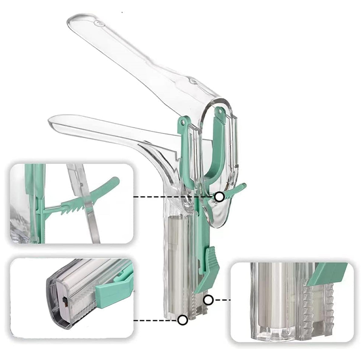 Verlichte Speculum Transparant Specula voor Cervix IUD Zelfverwijderingsgereedschap Medium