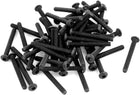 50Pcs Black M3 X 25mm Alloy Steel Hex Socket Button Head Machine Screws Bolts