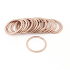 a14122500ux0561-DM Flat Copper Washer Oil Seal Ring Spacer, 33 mm Inner Diameter (Pack of 20)