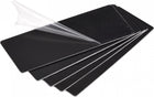 Blank Metal Card 80mm x 30mm x 0.8mm Anodized Aluminum Plate Black 10 Pcs
