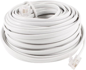 15M 6P4C RJ11 Telefon Kablosu, RJ11'e RJ11 Adaptörü Modüler Uzantı Telefon Hattı Kablo, DSL Modemler İçin, Yerel Telefon Faks İçin Ethernet Ağ Kablosu Yüksek Hızlı Veri Aktarımı