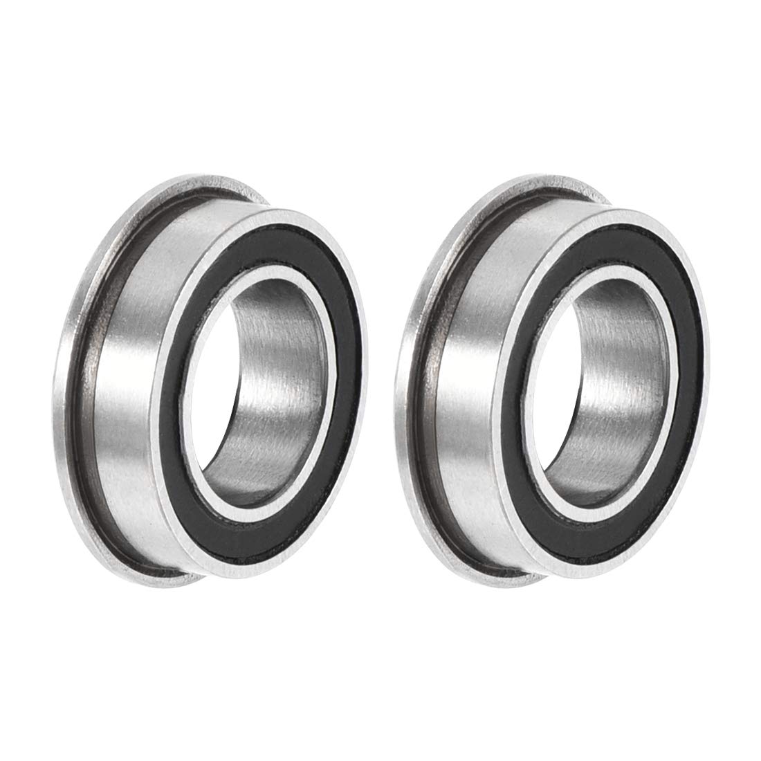 MF106-2RS Flanged Ball Bearing 6x10x3mm Double Sealed Chrome Steel Bearing 2pcs