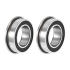 MF106-2RS Flanged Ball Bearing 6x10x3mm Double Sealed Chrome Steel Bearing 2pcs