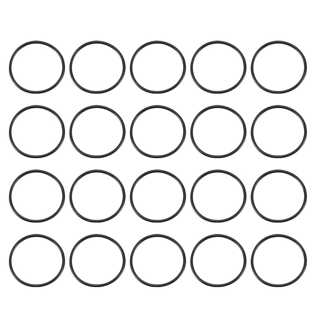 Nitrile Rubber O-Rings 45mm OD 40mm ID 2.5mm Width, Metric Sealing Gasket, Pack of 20