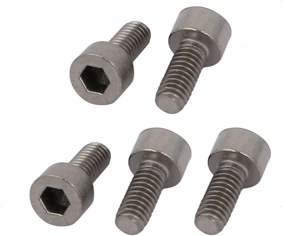 5 Pcs M2.5x6mm Thread Hex Socket Drive Cap Head Titanium Screw