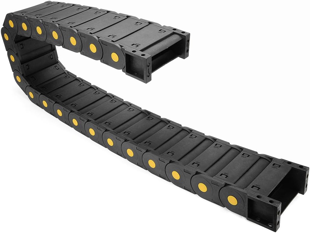 R55 25mm x 77mm Plastic Closed can Open Cable Drag Chain Wire Carrier 1M Long