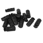 LinkMejor a14112100ux0240-DM Luggage Backpack Barrel Toggle Drawstring Stop Cord Locks, Black (Pack of 15)