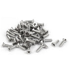 M3x10mm 316 Stainless Steel Flat Head Phillips Machine Screws Silver Tone 50 Pcs