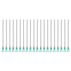 20 Pcs 14G Plastic Dispensing Needles with Luer Lock, 4" Steel Needle Tube PP Heat-Resistant Plastic Blunt Tip for Liquid Glue Gun, Green